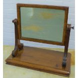 19th century mahogany dressing table mirror, 42 x 45cm