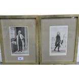 James Kay, two engraved prints, in glazed gilt frames, 12.5 x 20cm, (2)