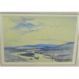 John Smart RSA (1838-1899) 'Sunset in the Western Isles' Watercolour Signed and dated 1864, in a