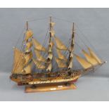 Model of a Spanish ship, 80cm long