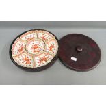 Lazy Susan containing a Dragon pattern serving set