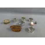 Mixed lot to include a collection of miscellaneous silver and Epns napkin rings, a thimble, a pill