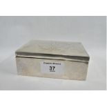 Victorian silver cigarette box, Hamilton & Inches, Edinburgh 1893, 12cm wide