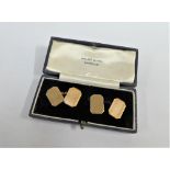 Pair of Gents 9 carat gold cufflinks, in fitted box.