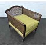 Bergere armchair with upholstered seat, 73 x 75cm