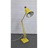 Herbert Terry yellow metal Anglepoise lamp on square stepped base