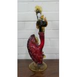 Murano Venetian glass female flamenco dancer, 43cm