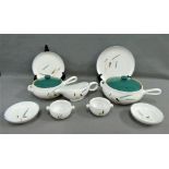 Denby dinner service comprising plates, bowls, side plates, gravy jug, serving dishes, soup bowls