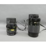 Maniya camera lens and another, with cases (2)