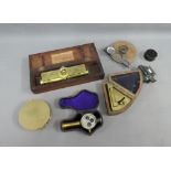 Collection of 19th and 20th century surveying instruments to include a boxed Casellas pocket