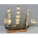 Model of a Spanish ship, 80cm long