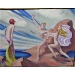 E.L. Charles 'Sea Nymphs' Oil-on-Canvas Signed, 95 x 73cm