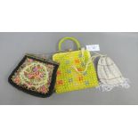 Three ladies vintage handbags, (3)