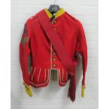 19th century Argyle & Sutherland Highlanders jacket with Sergeant's Stripes and a red sash