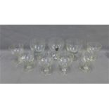 Collection of large drinking glasses, (9)