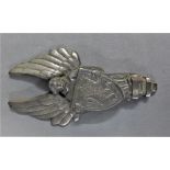 Heavy cast metal Angel with a Heraldic shield, 25cm long