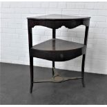 19th century mahogany corner wash stand, 86 x 64cm