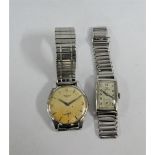 Two mid 20th century stainless steel wristwatches to include a Longines Cal L30 and an Omega (2)
