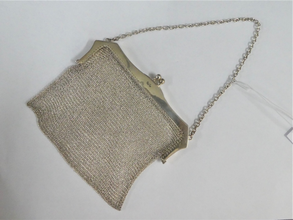 George VI silver chain bag, Birmingham 1939