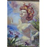 E.L Charles 'Sea Nymph' Oil-on-Canvas Signed, 66 x 90cm