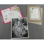 Bob Hope, a black and white photograph, signed in black ink, 20 x 25cm, together with a pair of