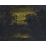 19th Century School 'Wooded Landscape' Oil-on-Canvas Apparently unsigned, in a giltwood frame, 44