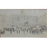 'Parliament Square', hand coloured print, from the original by David Roberts, after John Kay, in a