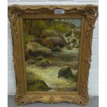 John Macwhirter RA, HRSA, RI, RE (1839-1911) 'River Landscape Study' Oil-on-Board signed, in an