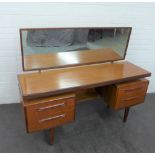 Retro G-plan Fresco Range teak dressing table and mirror, 120 x 153cm