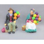 Royal Doulton figures to include 'The Balloon Man' HN1954 and 'The Old Balloon Seller' HN1315, (2)