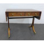 Titchmarsh & Goodwin sofa table with drop flaps and two frieze drawers, 75 x 93cm