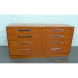 G-plan Fresco teak chest of drawers, 74 x 140cm