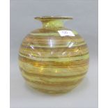 Art glass vase, 19cm