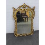 Rococo style giltwood framed wall mirror, 103 x 62cm