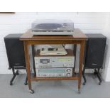 Technics stereo to include turntable, amplifier, radio, stereo cassette deck 616, SL-230 turntable