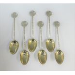 Wang Hing set of six silver teaspoons, 11cm long (6)