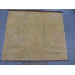 Early 20th century wall chart map of Ross & Cromarty, circa 1905, 134 x 154cm