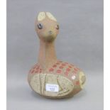 Nittsjo Swedish stoneware figure of a Deer, designed by Thomas Hellstrom, 29cm high