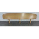 Ercol light elm day bed head / back board, 178cm