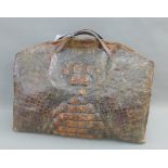 Large Crocodile / Alligator leather bag, 55 x 40cm