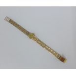 Lady's 9 carat gold Rotary wristwatch on 9 carat gold bracelet strap
