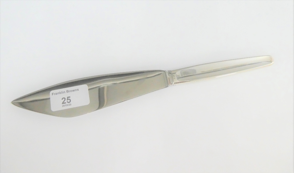 Georg Jensen, Denmark sterling silver handled cake knife, 28cm long