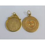 9 carat gold Charles & Diana Royal Wedding commemorative coin together with a 9 carat gold Gemini