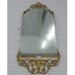 Early 20th century wall mirror with pierced gilt mounts