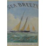 Luke Wheeler 'Sea Breeze' Coloured print in a glazed frame, 24 x 34cm