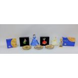 Mixed lot to include two Royal Doulton boxed miniature figurines, nine Hummel plates, Hummel