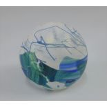 Phoenician glass paperweight, signed, 10cm high