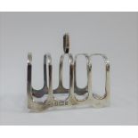 Silver toast rack, Elkington & Co, Birmingham 1965, 7.5cm