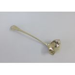 Georg Jensen, rose patterned silver sauce spoon, with London silver import hallmarks for 1931,