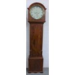 Mahogany long case clock, the 13 inch painted dial with a thistle and inscribed Cameron & Sons,